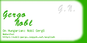 gergo nobl business card
